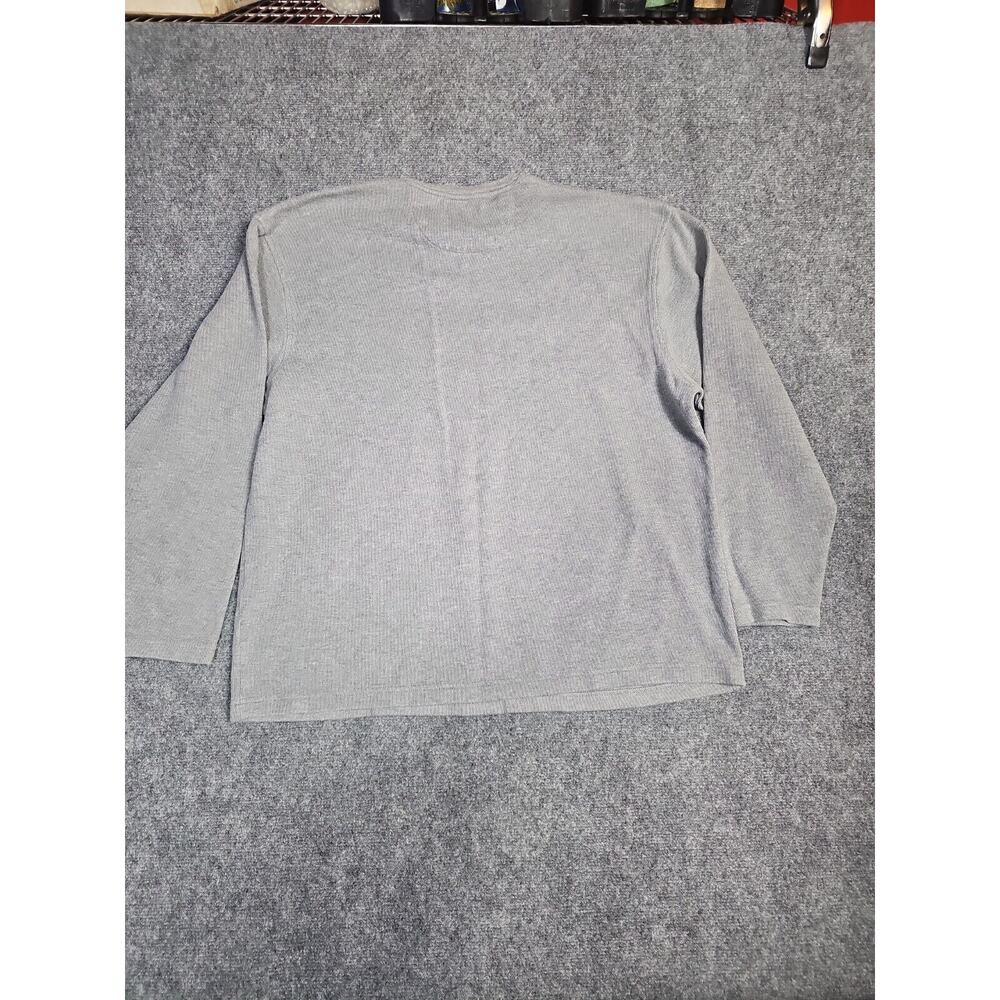 Roundtree Yorke Mens XL V-Neck Gray/White Sweatshirt Stripe - Picture 2 of 7